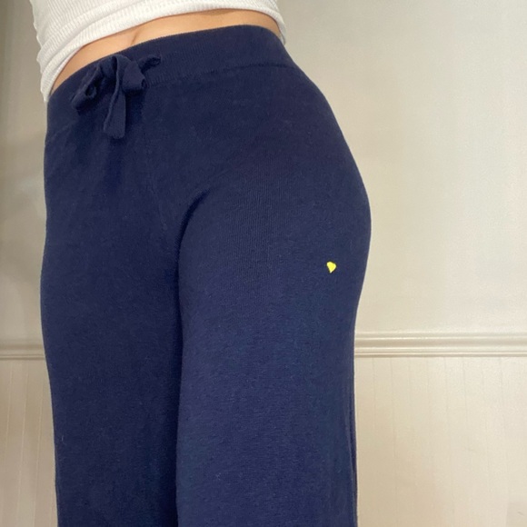 NWOT Anthropologie x Kerri Rosenthal Wide Leg Cotton Cashmere Navy Pants - Picture 12 of 12